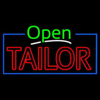 Green Open Double Stroke Tailor Neon Sign