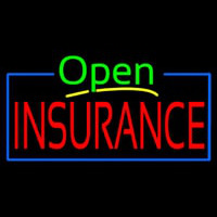 Green Open Insurance Neon Sign