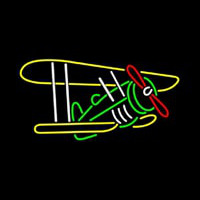 Green Plane Neon Sign