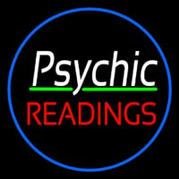 Green Psychic Readings With Border Neon Sign