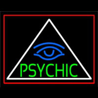 Green Psychic With Blue Eye Neon Sign