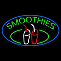 Green Smoothies With Glass Neon Sign