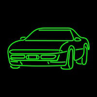 Green Sport Car Neon Sign