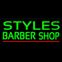 Green Styles Barber Shop Neon Sign