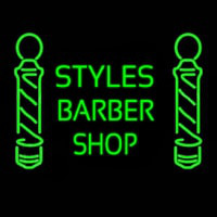 Green Styles Barber Shop Neon Sign