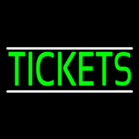 Green Tickets Lines Neon Sign