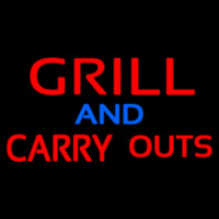 Grill And Carry Outs Neon Sign