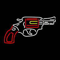 Gun Logo Neon Sign