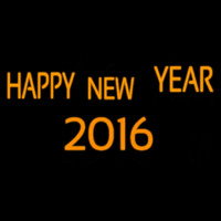 Happy New Year 2016 Neon Sign