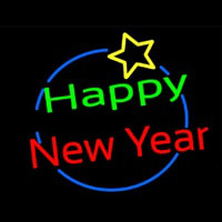 Happy New Year Logo Neon Sign