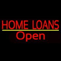 Home Loans Open Neon Sign