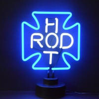 Hot Rod Cross Desktop Neon Sign