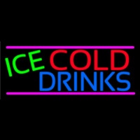 Ice Cold Drinks Neon Sign