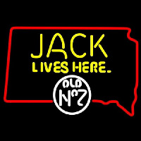 Jack Daniels Jack Lives Here South Dakota Whiskey Neon Sign