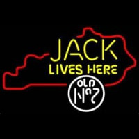 Jack Daniels Jack Lives here Kentucky Whiskey Neon Sign