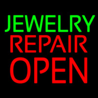 Jewelry Repair Block Open Neon Sign