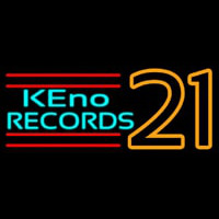 Keno Records 21 3 Neon Sign