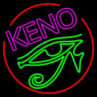 Keno With Eye Icon 2 Neon Sign