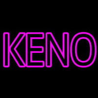 Keno With Outline Neon Sign