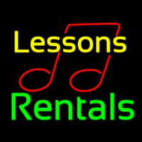 Lessons Rentals Neon Sign