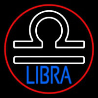 Libra Zodiac Border Red Neon Sign