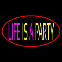 Life Is A Party 3 Neon Sign