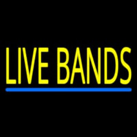 Live Bands Block Neon Sign