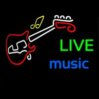 Live Green Music Blue Neon Sign