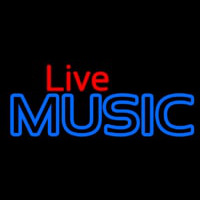 Live Music Blue 1 Neon Sign