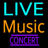 Live Music Concert Acoustic Party Neon Sign