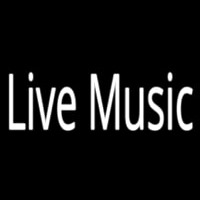 Live Music White 1 Neon Sign