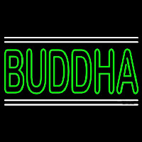 Lord Buddha With White Line Neon Sign