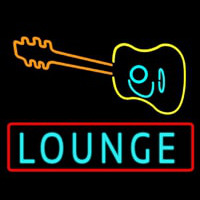 Lounge With Guitar Neon Sign