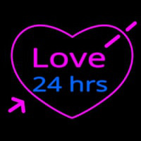 Love 24 Hrs Neon Sign