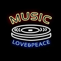 MUSIC LOVE PEACE Neon Sign