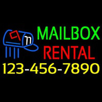Mailbo  Rental With Phone Number Neon Sign