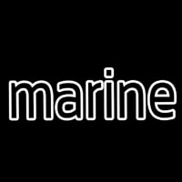 Marine White Neon Sign