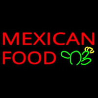 Me ican Food Logo Neon Sign