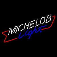 Michelob Light Cross Red Ribbon Neon Sign