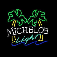 Michelob Light Dual Palm Trees Neon Sign