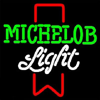 Michelob Light Red Ribbon Neon Sign