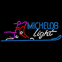 Michelob Light Snow Ski Boot Beer Sign Neon Sign