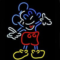 Mickey Mouse & Minnie Logo Pub Display Neon Sign