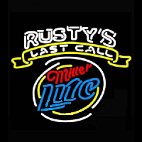 Miller Lite Rusty Last Call Neon Sign