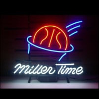 Miller Time Basketball Neon Sign