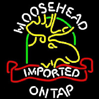 Moosehead Moose Imported On Top Neon Sign