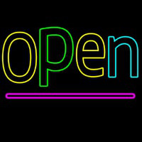 Multi Color Open Neon Sign