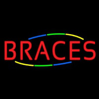 Multi Colored Deco Style Braces Neon Sign