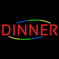 Multi Colored Dinner Neon Sign