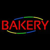 Multicolored Block Bakery Neon Sign